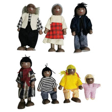 Load image into Gallery viewer, The Black Family Wooden Doll Set
