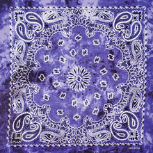 Load image into Gallery viewer, 100% Cotton Bandana - In Dark Purple Tie Dyed
