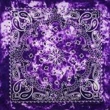 Load image into Gallery viewer, 100% Cotton Bandana - In Green, Purple and Blue Gradient
