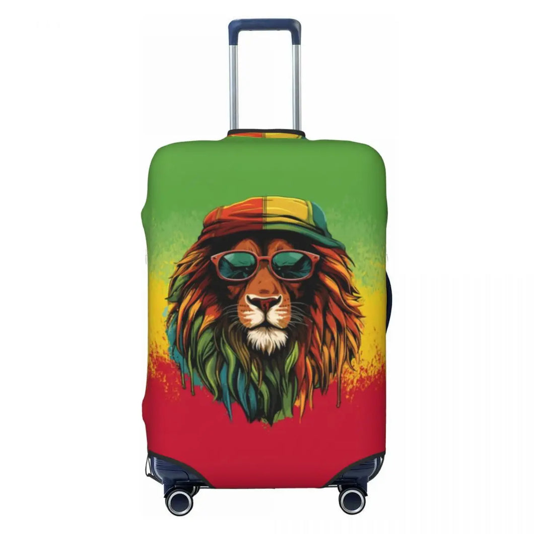 Rasta Lion Suitcase Cover - Design H - Various Sizes Available