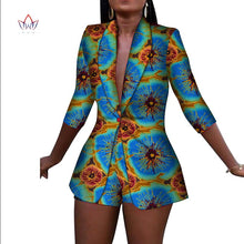 Load image into Gallery viewer, African Print Cotton 2 Piece Shorts and Jacket Suit - Various Colours Available in UK Sizes 8 - 24
