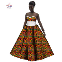 Load image into Gallery viewer, African Print Strapless Cotton Prom Dress - Various Colours Available in UK Sizes 8 - 22
