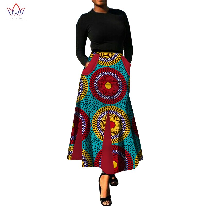 African Print Skirt with Pockets - Various Colours Available - In Sizes UK 8 - 22