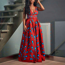 Load image into Gallery viewer, Versatile African Print Dress - Red Paisley - Available in UK Sizes 8 - 16
