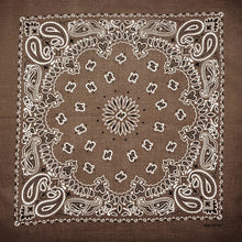 Load image into Gallery viewer, 100% Cotton Bandana - In Brown Tie Dyed
