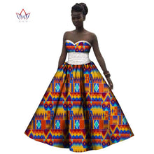 Load image into Gallery viewer, African Print Strapless Cotton Prom Dress - Various Colours Available in UK Sizes 8 - 22

