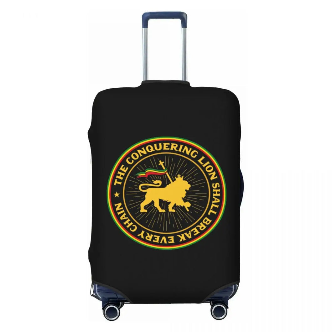 Black Rasta Lion Suitcase Cover - Design B  - Various Sizes Available