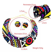 Load image into Gallery viewer, Bold Print Necklace, Earrings and Bracelet Set
