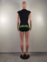 Load image into Gallery viewer, One Love Shorts and Matching Crop Top - Available in UK Sizes 8 - 16
