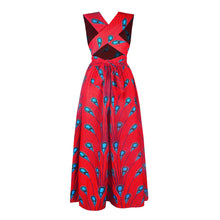 Load image into Gallery viewer, Versatile African Print Dress - Red Paisley - Available in UK Sizes 8 - 16
