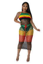 Load image into Gallery viewer, Sexy Backless Rasta Sting Dress - Available in sizes S - XL
