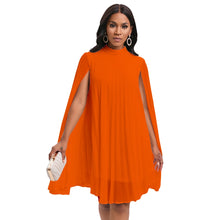 Load image into Gallery viewer, Knee Length Pleated Cloak Sleeve Dress - Various Colours Available In UK Sizes 8 - 26
