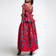 Load image into Gallery viewer, Versatile African Print Dress - Red Paisley - Available in UK Sizes 8 - 16
