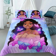 Load image into Gallery viewer, Black Girl Magic Duvet Cover Set C
