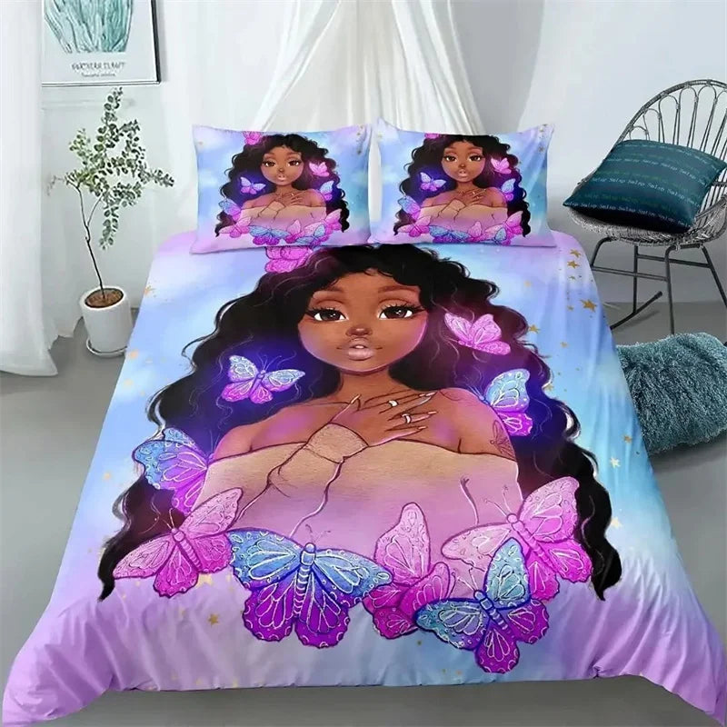 Black Girl Magic Duvet Cover Set C