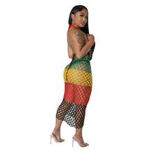 Load image into Gallery viewer, Sexy Backless Rasta Sting Dress - Available in sizes S - XL
