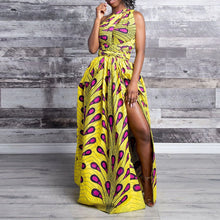 Load image into Gallery viewer, Versatile African Print Dress - Yellow Paisley - Available in UK Sizes 8 - 16
