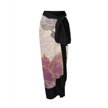 Load image into Gallery viewer, Two Piece Swimming Costume and Sarong Set - Gold and Black
