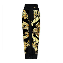 Load image into Gallery viewer, Two Piece Swimming Costume and Sarong Set - Gold and Black
