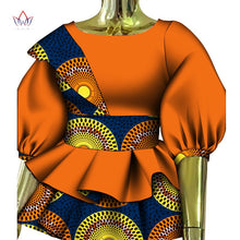 Load image into Gallery viewer, Cotton O-neck Top With African Print Detail - Various Colours Available in UK Sizes 6 - 22
