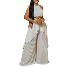 Load image into Gallery viewer, Top and Matching Wide Leg Pleated Trouser Set - Various Colours Available in UK Sizes 8 - 18
