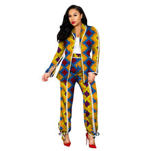Load image into Gallery viewer, Women&#39;s Cotton African Print - Trouser and Jacket Suit - Various Colours Available in UK Sizes 6 - 24
