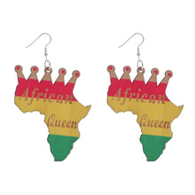 Load image into Gallery viewer, 12 Pairs - Afro Pride Wooden Earrings
