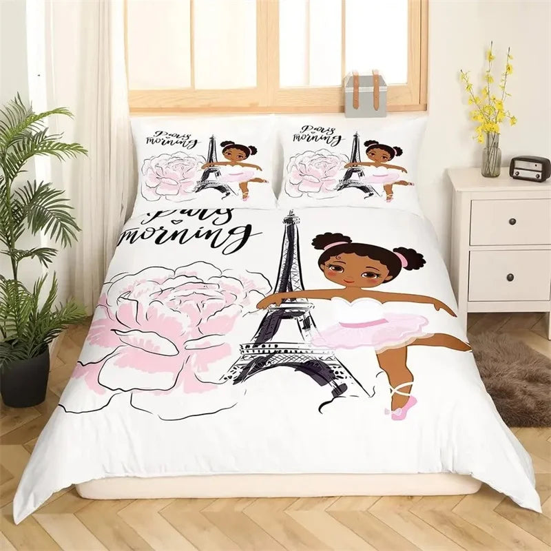 Black Girl Magic Duvet Cover Set D