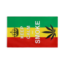 Load image into Gallery viewer, Keep Calm and Smoke Flag - Available in 2 Sizes
