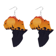 Load image into Gallery viewer, 12 Pairs - Afro Pride Wooden Earrings
