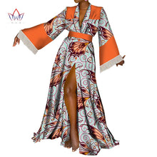 Load image into Gallery viewer, African Print Cotton 2 Piece Full Length Outfit - Various Colours Available in UK Sizes 8 - 24
