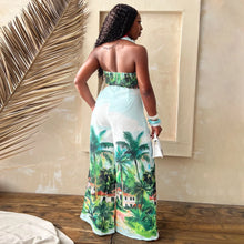 Load image into Gallery viewer, Two Piece Tropical Trouser and Sleeveless Top Set - Available in Two Colours in Sizes S - 2XL
