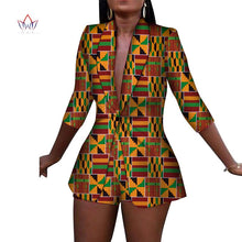 Load image into Gallery viewer, African Print Cotton 2 Piece Shorts and Jacket Suit - Various Colours Available in UK Sizes 8 - 24
