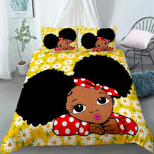 Load image into Gallery viewer, Black Girl Magic Duvet Cover Set J
