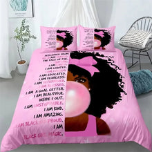 Load image into Gallery viewer, Black Girl Magic Duvet Cover Set E
