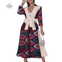 Load image into Gallery viewer, Women&#39;s Cotton African Print - 2 Piece Trouser Suit - Various Colours Available in UK Sizes 6 - 22
