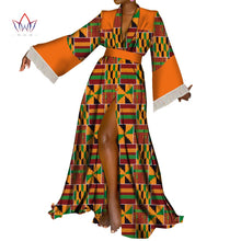 Load image into Gallery viewer, African Print Cotton 2 Piece Full Length Outfit - Various Colours Available in UK Sizes 8 - 24
