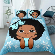 Load image into Gallery viewer, Black Girl Magic Duvet Cover Set Q
