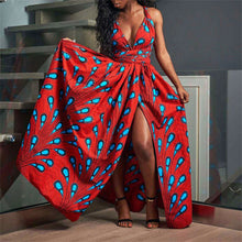 Load image into Gallery viewer, Versatile African Print Dress - Red Paisley - Available in UK Sizes 8 - 16
