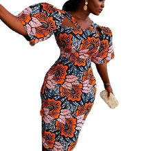Load image into Gallery viewer, Floral Lantern Sleeve Midi Dress
