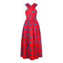 Load image into Gallery viewer, Versatile African Print Dress - Red Paisley - Available in UK Sizes 8 - 16
