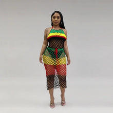 Load image into Gallery viewer, Sexy Backless Rasta Sting Dress - Available in sizes S - XL
