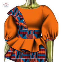 Load image into Gallery viewer, Cotton O-neck Top With African Print Detail - Various Colours Available in UK Sizes 6 - 22
