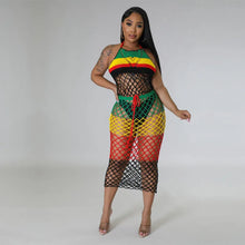 Load image into Gallery viewer, Sexy Backless Rasta Sting Dress - Available in sizes S - XL
