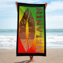 Load image into Gallery viewer, EXCLUSIVE - Melanin Lips Towel - Red, Gold and Green - Fast UK Delivery
