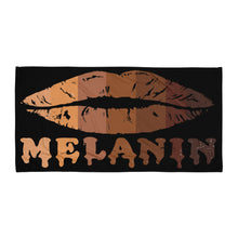 Load image into Gallery viewer, Melanin Lips Towel - In Black - Fast UK Delivery
