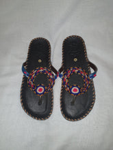 Load image into Gallery viewer, Heavy Duty Leather Sandals With Beaded Circular Design - UK Size 7
