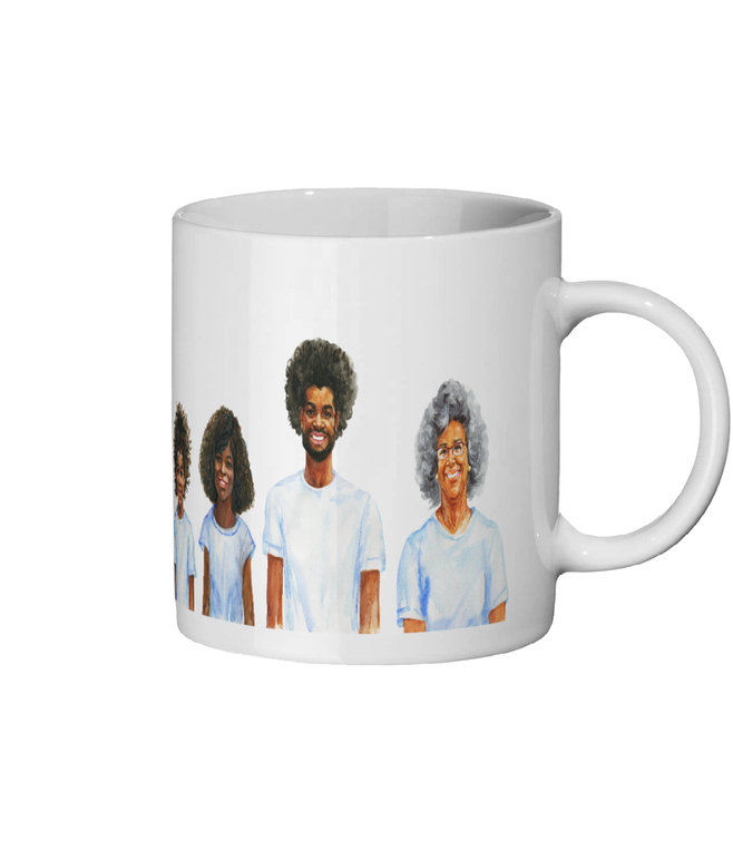 Three Generations of a Black Family Ceramic Mug - FAST UK DELIVERY