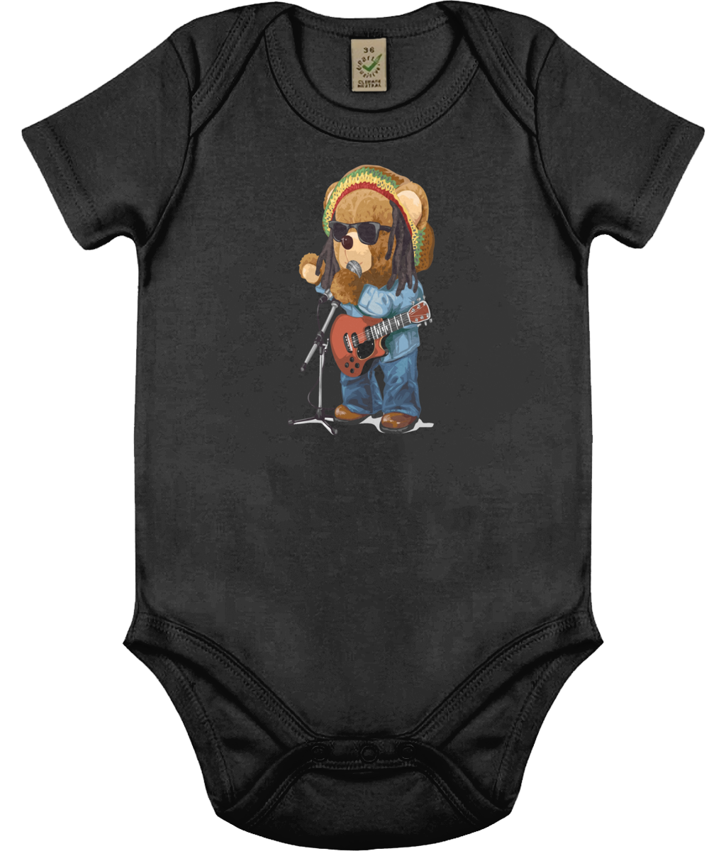 Rasta Bear - Cotton Baby Bodysuit - Various Colours Available - FAST UK DELIVERY