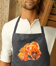 Load image into Gallery viewer, Black Woman in Orange - Cotton Apron - Various Colours Available - FAST UK DELIVERY
